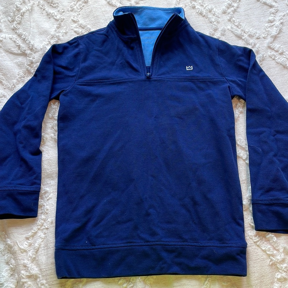 Crown and ivy Navy Blue Boys Small Long Sleeve Half Zip Up